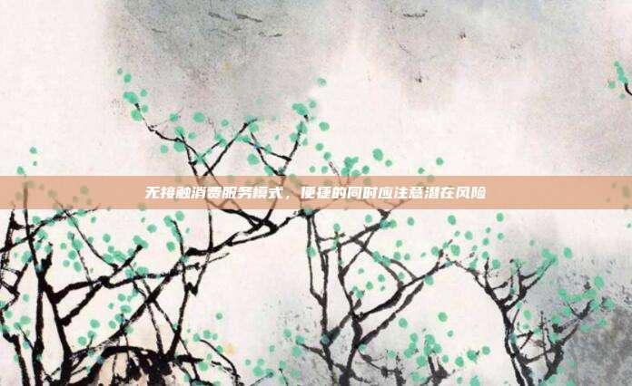 無(wú)接觸消費(fèi)服務(wù)模式,便捷的同時(shí)應(yīng)注意潛在風(fēng)險(xiǎn)